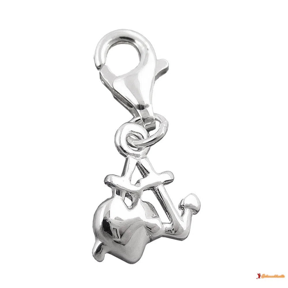 Anhänger 10mm Charm Seemannsgrab glänzend Silber 925-Charms Anhänger Silber-Schmuckhoelle.com