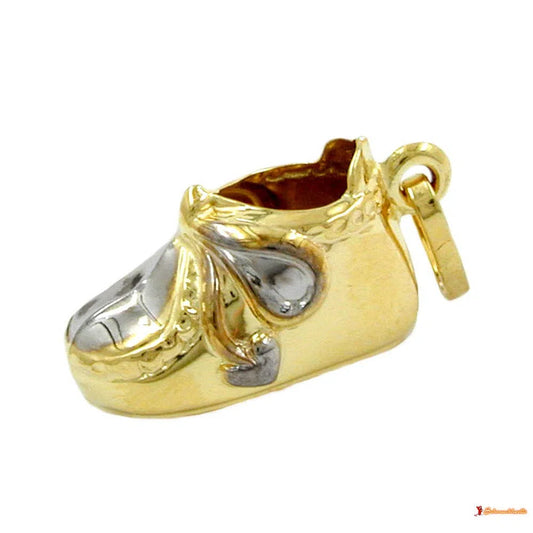 Anhänger 12x7x6mm Babyschuh 9Kt GOLD-Anhänger für Kinder GOLD-Schmuckhoelle.com