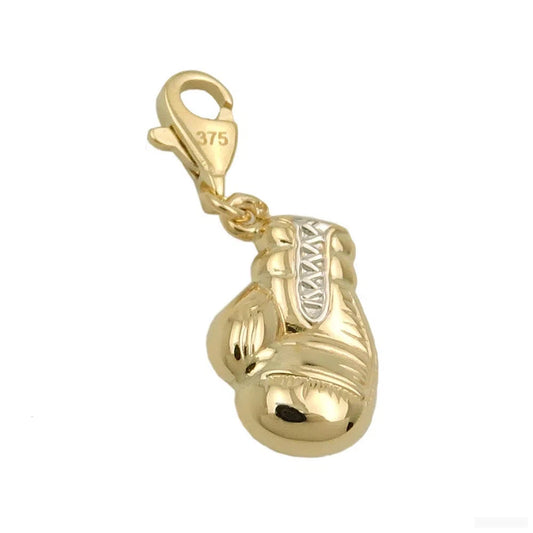 Anhänger 14x10mm Charm Boxhandschuh bicolor 9 Kt GOLD-Anhänger Sonstige GOLD-Schmuckhoelle.com