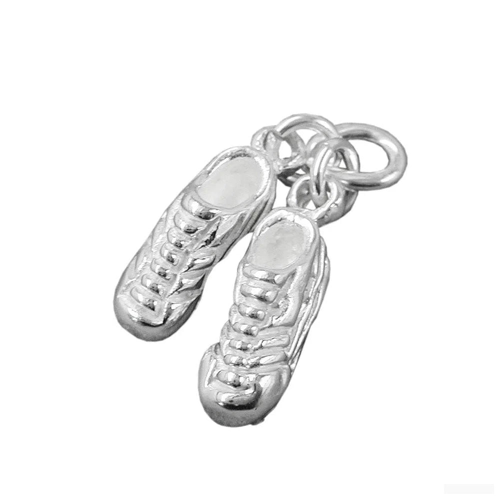 Anhänger 14x4mm 1 Paar Fußballschuhe Silber 925-Herren/Männer-Anhänger Silber-Schmuckhoelle.com