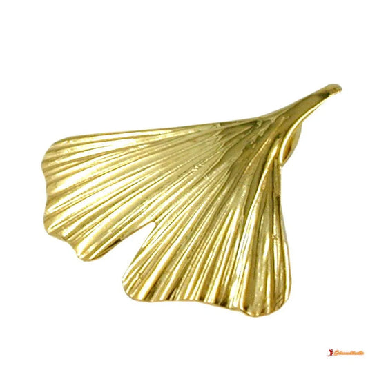 Anhänger 20mm Ginkgoblatt glänzend 9Kt GOLD-Anhänger Sonstige GOLD-Schmuckhoelle.com