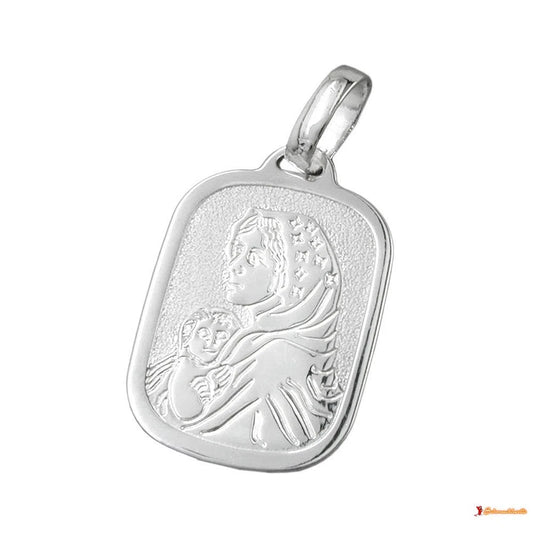 Anhänger 21x15mm Maria mit Jesuskind Silber 925-Religiöse Anhänger Silber-Schmuckhoelle.com