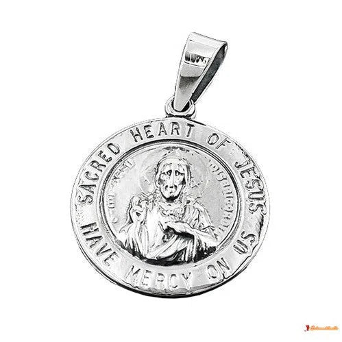 Anhänger 26mm Herz-Jesu-Verehrung dunkel geschwärzt Silber 925-Religiöse Anhänger Silber-Schmuckhoelle.com