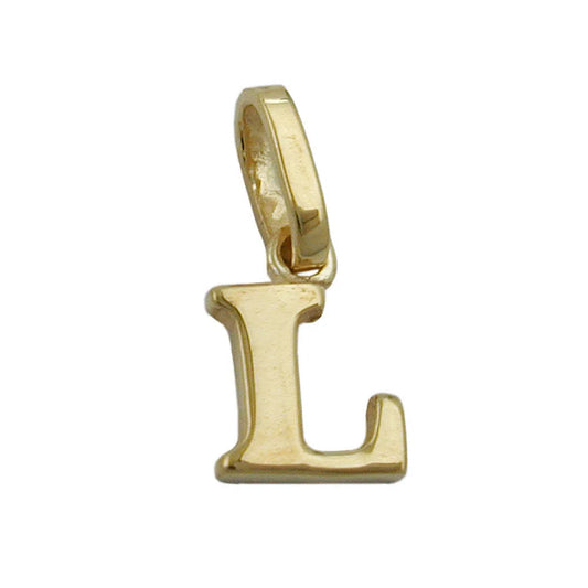 Anhänger 7x5mm Buchstabe L glänzend 9Kt GOLD-Anhänger Sonstige GOLD-Schmuckhoelle.com