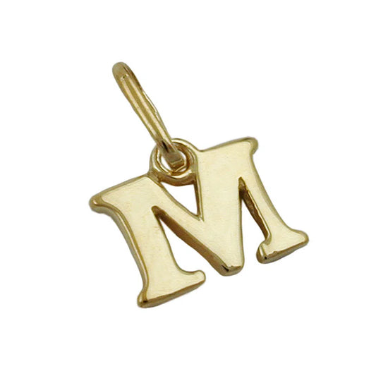 Anhänger 7x8mm Buchstabe M glänzend 9Kt GOLD-Anhänger Sonstige GOLD-Schmuckhoelle.com