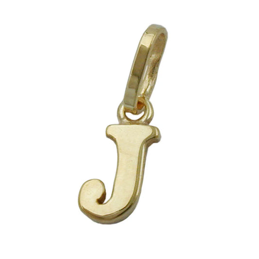 Anhänger 8x4mm Buchstabe J glänzend 9Kt GOLD-Anhänger Sonstige GOLD-Schmuckhoelle.com