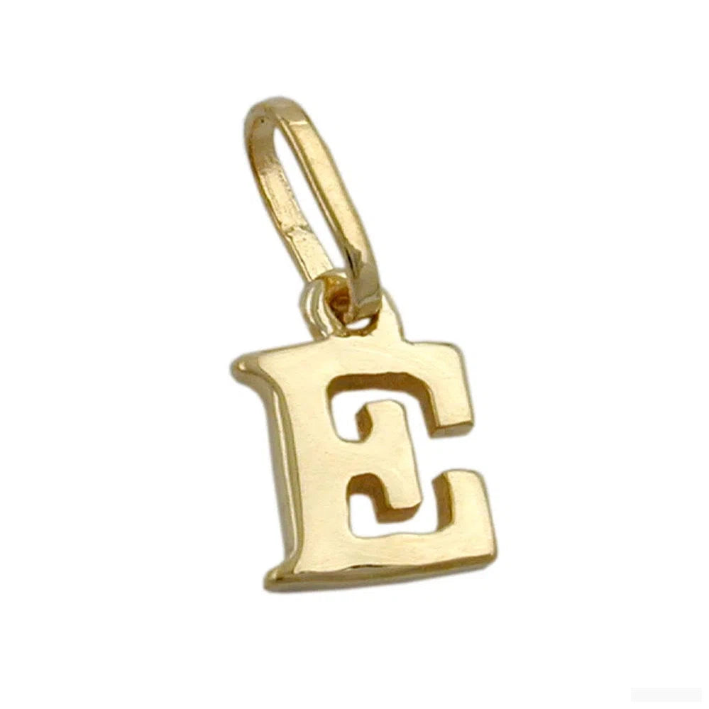 Anhänger 8x55mm Buchstabe E glänzend 9Kt GOLD-Anhänger Sonstige GOLD-Schmuckhoelle.com