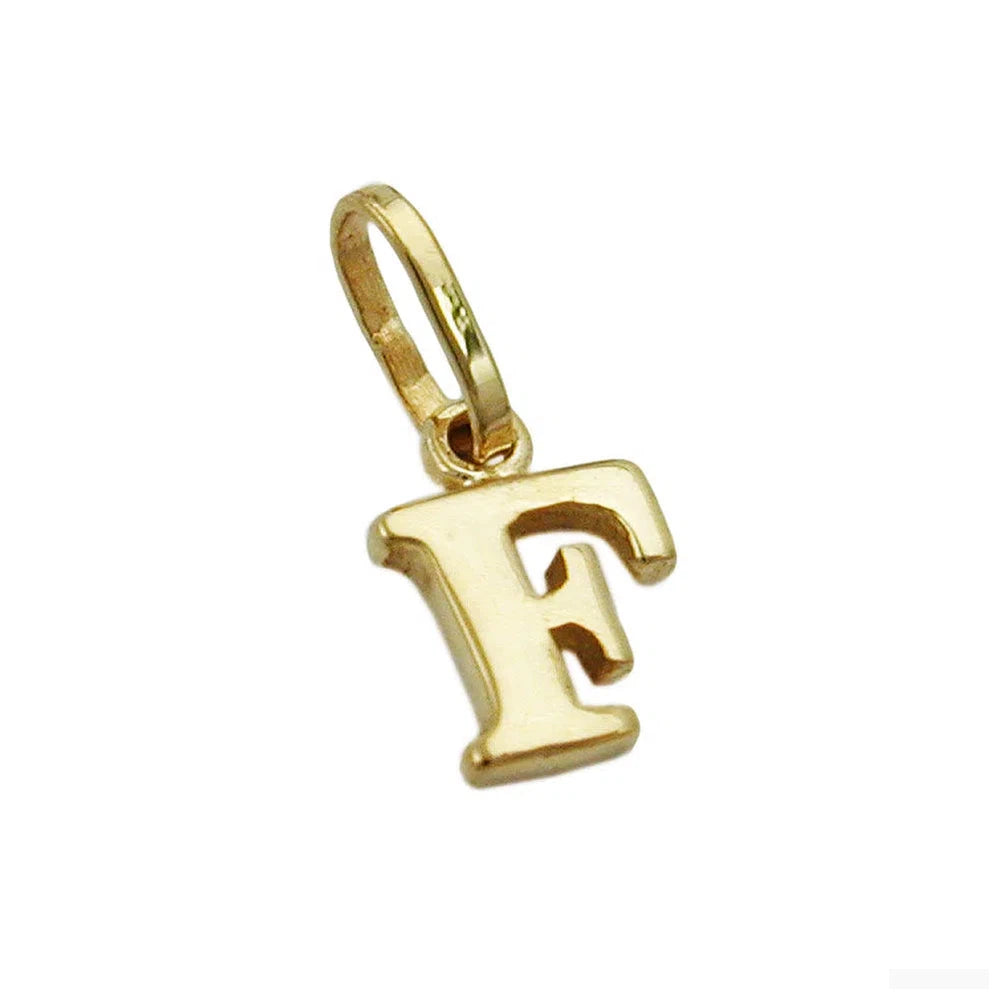 Anhänger 8x55mm Buchstabe F glänzend 9Kt GOLD-Anhänger Sonstige GOLD-Schmuckhoelle.com