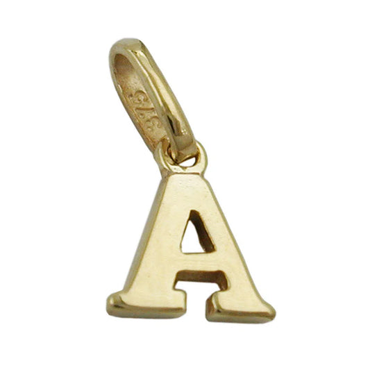 Anhänger 8x65mm Buchstabe A glänzend 9Kt GOLD-Anhänger Sonstige GOLD-Schmuckhoelle.com