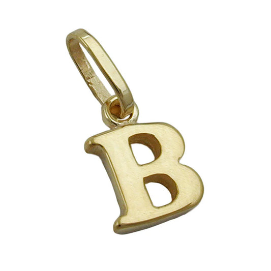 Anhänger 8x6mm Buchstabe B glänzend 9Kt GOLD-Anhänger Sonstige GOLD-Schmuckhoelle.com