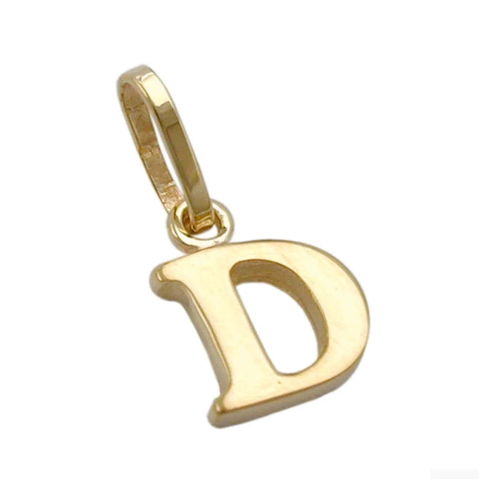 Anhänger 8x6mm Buchstabe D glänzend 9Kt GOLD-Anhänger Sonstige GOLD-Schmuckhoelle.com