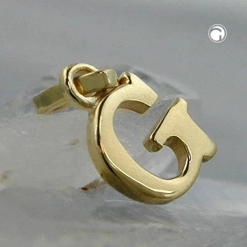 Anhänger 8x6mm Buchstabe G glänzend 9Kt GOLD-Anhänger Sonstige GOLD-Schmuckhoelle.com