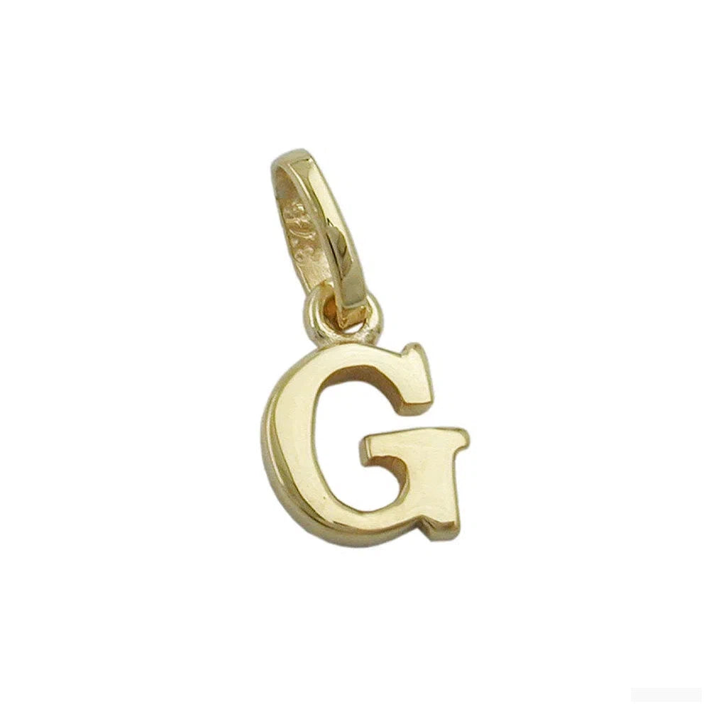 Anhänger 8x6mm Buchstabe G glänzend 9Kt GOLD-Anhänger Sonstige GOLD-Schmuckhoelle.com