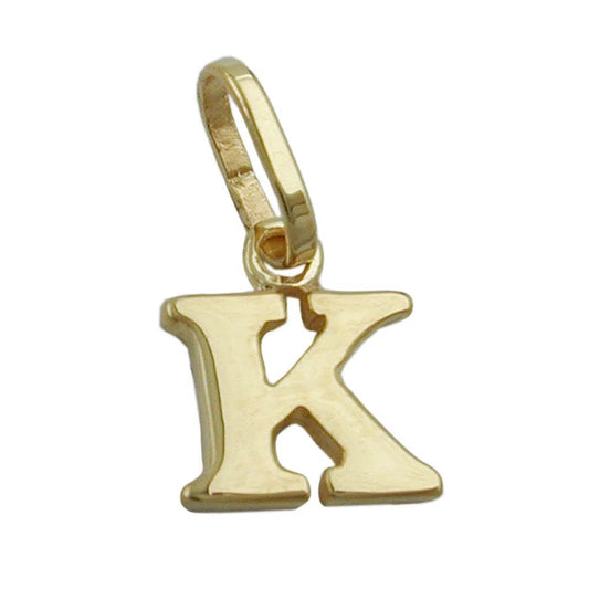 Anhänger 8x7mm Buchstabe K glänzend 9Kt GOLD-Anhänger Sonstige GOLD-Schmuckhoelle.com