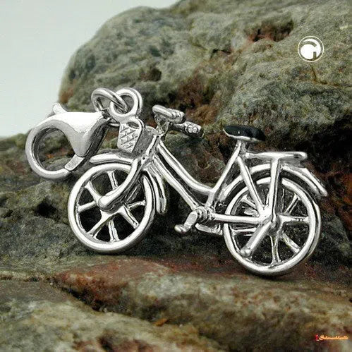 Anhänger Charm Fahrrad Silber 925-Anhänger ohne Stein Silber-Schmuckhoelle.com