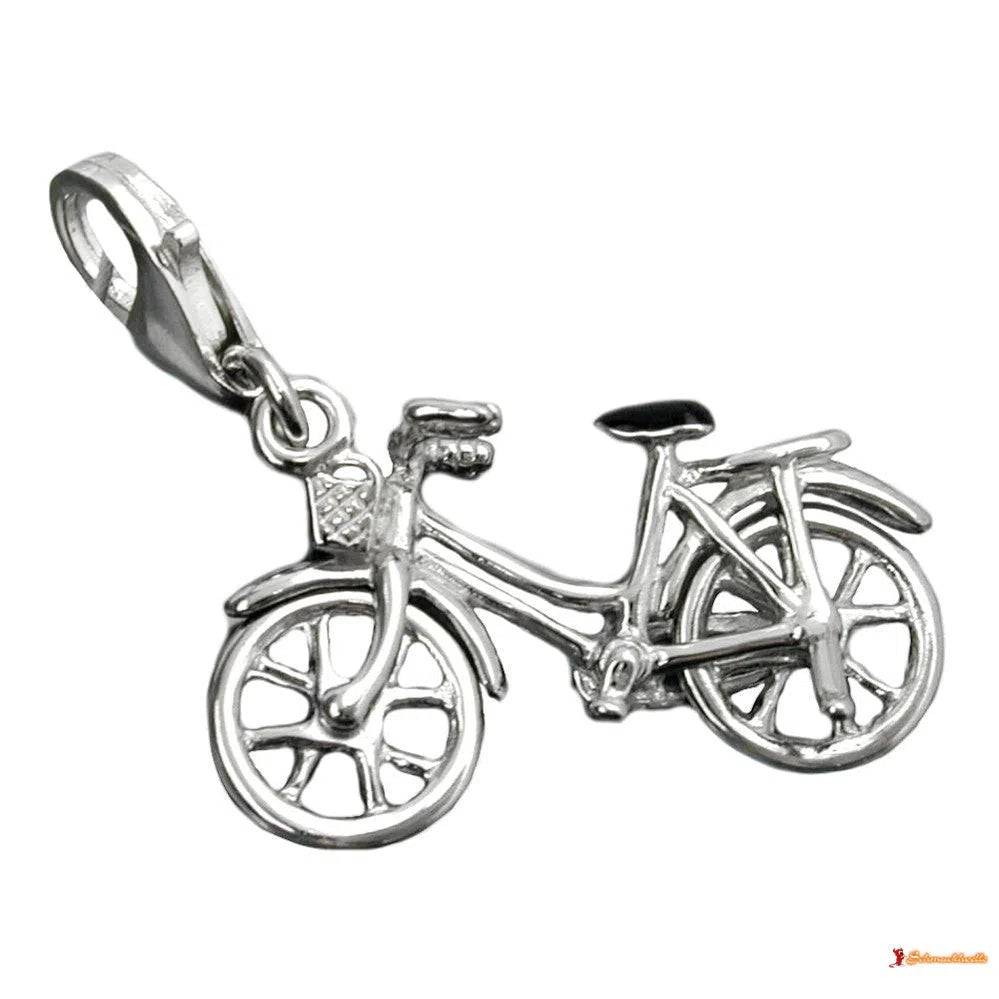 Anhänger Charm Fahrrad Silber 925-Anhänger ohne Stein Silber-Schmuckhoelle.com