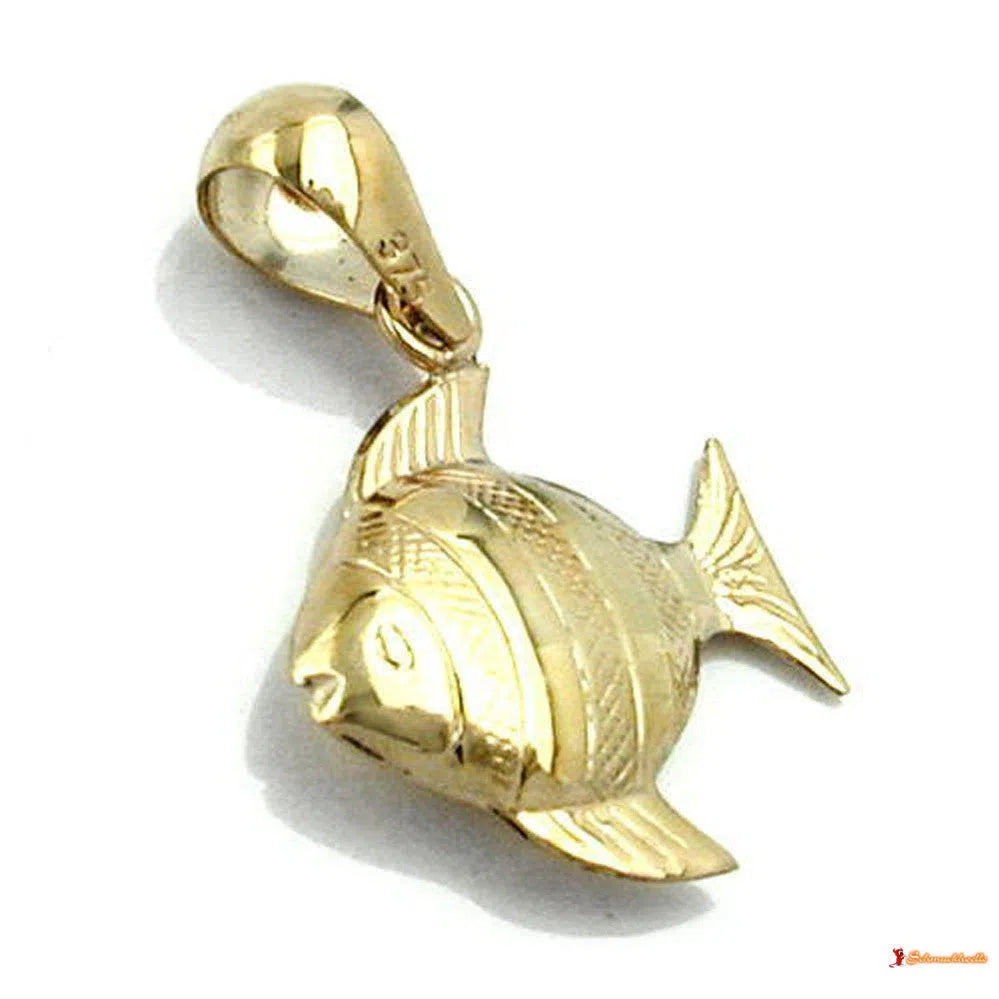 Anhänger Fisch 9Kt GOLD-Tieranhänger GOLD-Schmuckhoelle.com