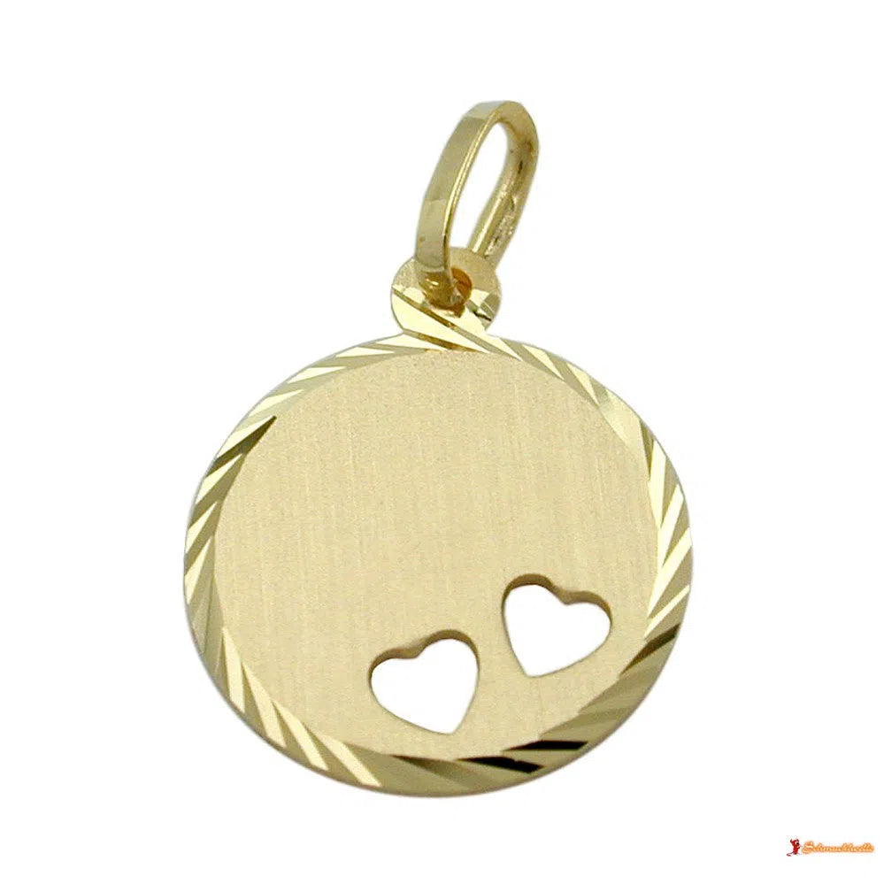 Anhänger Gravurplatte Herz 9Kt GOLD-Herzanhänger GOLD-Schmuckhoelle.com