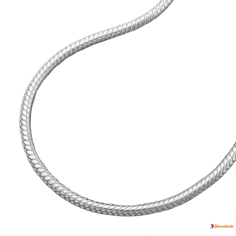 Armband 15mm Schlangenkette rund glänzend Silber 925-Armbänder 17-21cm Silber-Schmuckhoelle.com