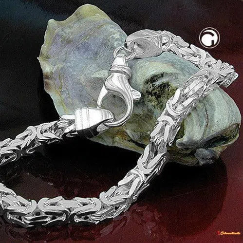 Armband ca.5mm Königskette vierkant glänzend Silber 925-Armbänder 17-21cm Silber-Schmuckhoelle.com