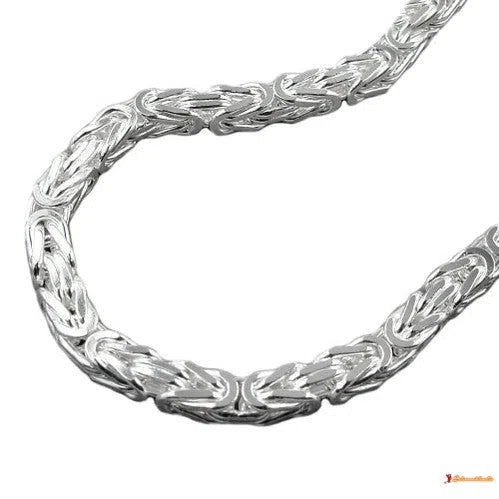 Armband ca.5mm Königskette vierkant glänzend Silber 925-Armbänder 17-21cm Silber-Schmuckhoelle.com