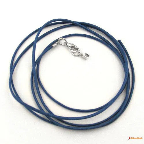 Band Kordel 1m blau 1x Verschluss-Kordelbänder-Schmuckhoelle.com