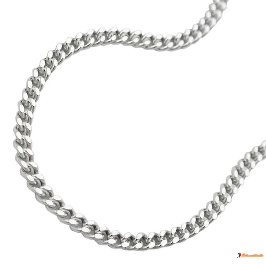 Bauchkette 2mm Flachpanzerkette 2x diamantiert Silber 925-Silberketten 45cm Silber-Schmuckhoelle.com