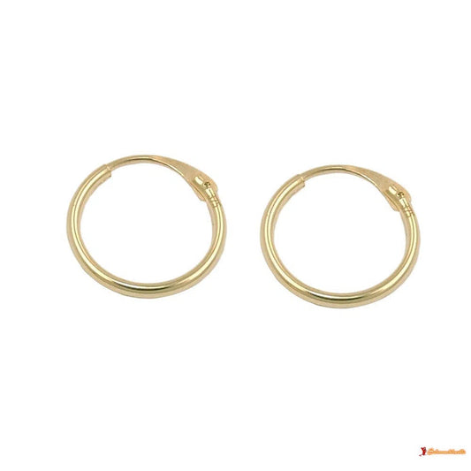 Creole 10mm Drahtcreole Steckverschluss glänzend 9Kt GOLD-Sonstige Creolen GOLD-Schmuckhoelle.com