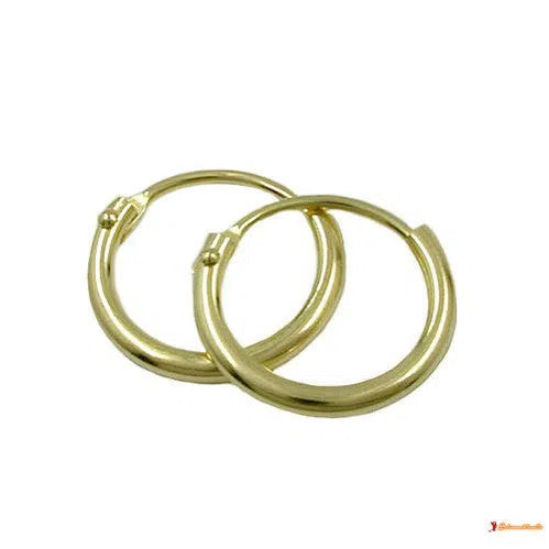 Creole 11mm Drahtcreole Steckverschluss glänzend 9Kt GOLD-Sonstige Creolen GOLD-Schmuckhoelle.com