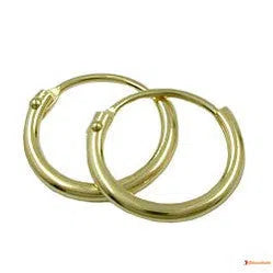 Creole 11mm Drahtcreole Steckverschluss glänzend 9Kt GOLD-Sonstige Creolen GOLD-Schmuckhoelle.com