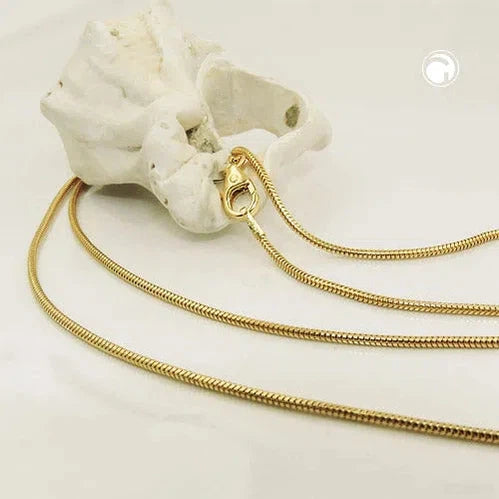 Kette 12mm Schlange rund 14Kt GOLD 50cm-Ketten/Colliers 50cm GOLD-Schmuckhoelle.com