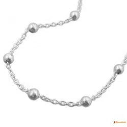 Kette 13mm Ankerkette mit 29 Kugeln Silber 925-Silberketten 40cm Silber-Schmuckhoelle.com