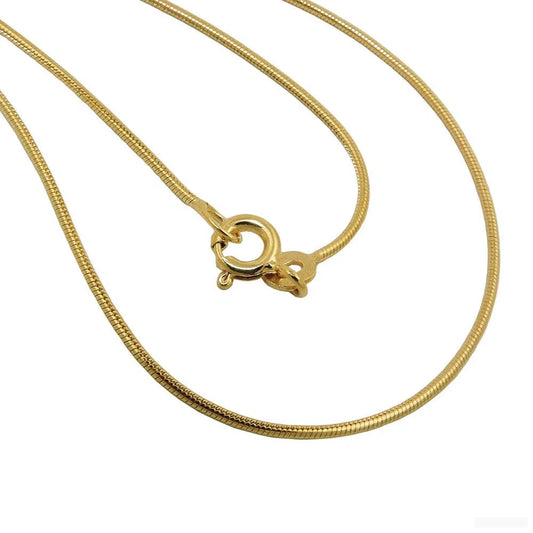 Kette 1mm Schlange 14Kt GOLD 45cm-Ketten/Colliers 45cm GOLD-Schmuckhoelle.com