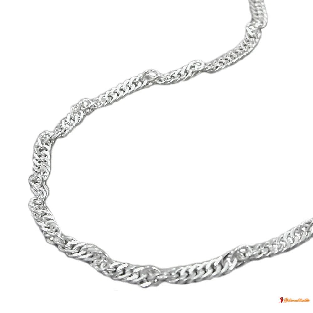 Kette 24mm Singapurkette diamantiert Silber 925-Bauchketten Silber-Schmuckhoelle.com