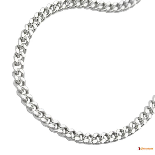 Kette 3mm Flachpanzerkette diamantiert Silber 925-Armbänder 17-21cm Silber-Schmuckhoelle.com