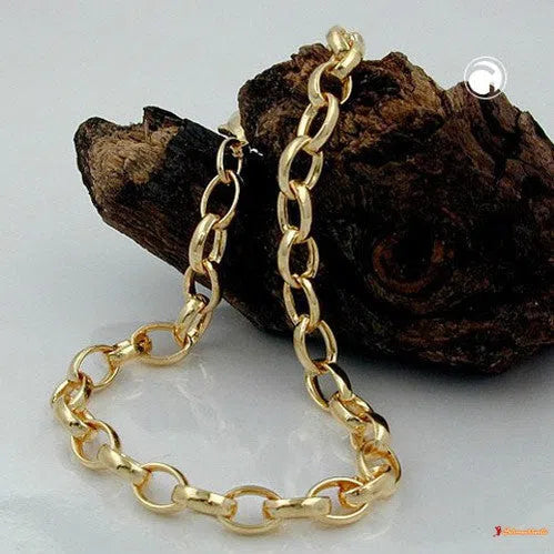 Kette Ankerkette (Erbs) oval 5mm vergoldet AMD-Armbänder 14-20cm - Doublé-Schmuckhoelle.com