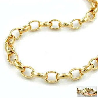 Kette Ankerkette (Erbs) oval 5mm vergoldet AMD-Armbänder 14-20cm - Doublé-Schmuckhoelle.com