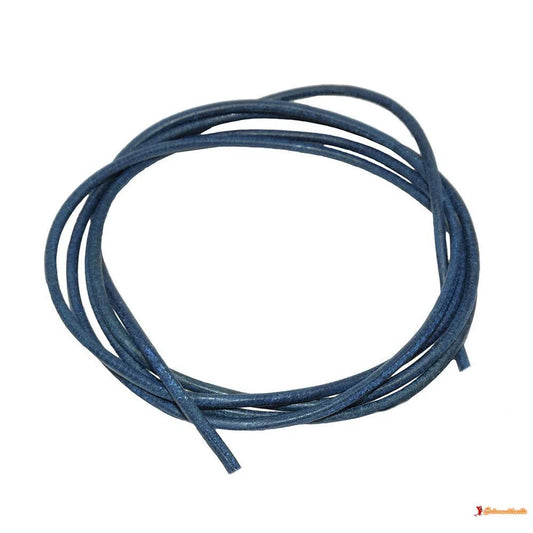 Lederband Rundschnur Rindleder 2mm blau gefärbt ca. 1m-Lederband 2mm-Schmuckhoelle.com