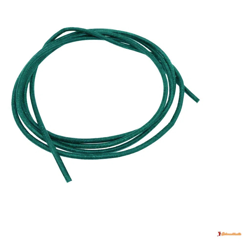 Lederband Rundschnur Rindleder 2mm türkis gefärbt ca. 1m-Lederband 2mm-Schmuckhoelle.com