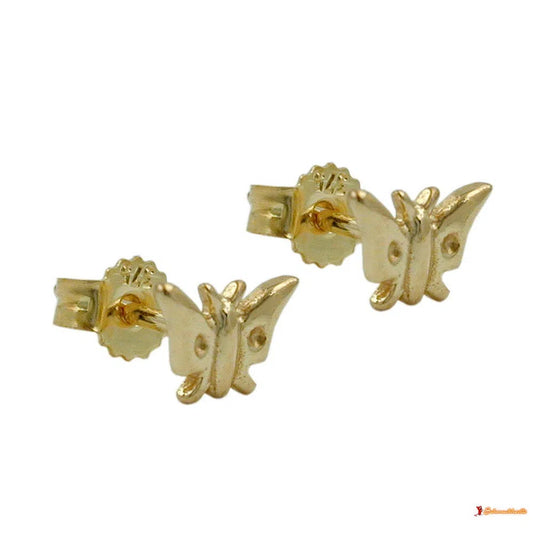 Ohrstecker Ohrring 5x7mm Schmetterling glänzend 9Kt GOLD-Ohrstecker Tiermotive GOLD-Schmuckhoelle.com