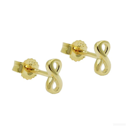 Ohrstecker Ohrring 6x3mm Unendlichkeit glänzend GOLD 18Kt-Ohrstecker Sonstiges GOLD-Schmuckhoelle.com