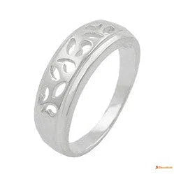 Ring durchbrochen matt-glänzend Silber 925-Ringe Silber - Größe 66/21,0mm-Schmuckhoelle.com