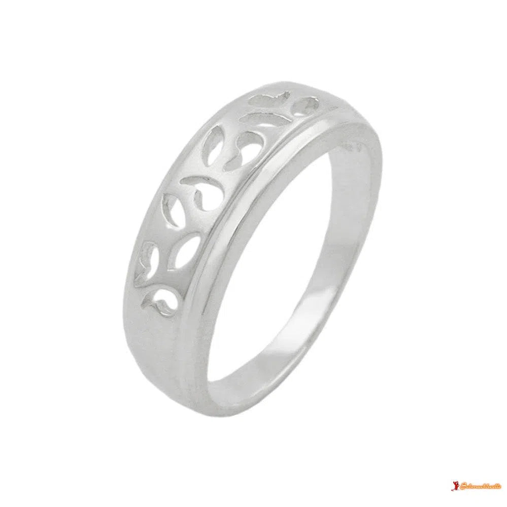 Ring durchbrochen matt-glänzend Silber 925-Ringe Silber - Größe 66/21,0mm-Schmuckhoelle.com