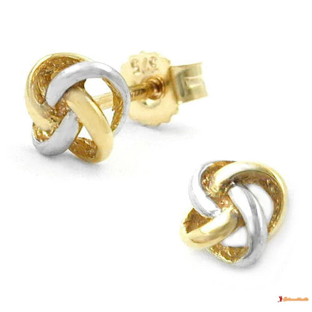 Stecker Knoten bicolor 9Kt GOLD-Ohrstecker Sonstiges GOLD-Schmuckhoelle.com