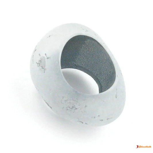 Tuchperle oval silber-kristall-matt-Tuchringe Modeschmuck-Schmuckhoelle.com