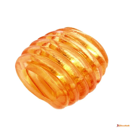 Tuchring 35x34x23mm Spirale Kunststoff orange-transparent glänzend-Tuchringe Modeschmuck-Schmuckhoelle.com