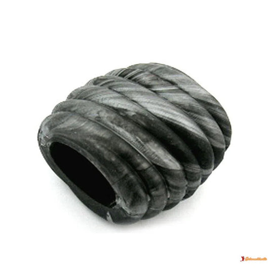 Tuchring 35x34x23mm Spirale Kunststoff schwarz-grau-silber-marmoriert matt-Tuchringe Modeschmuck-Schmuckhoelle.com