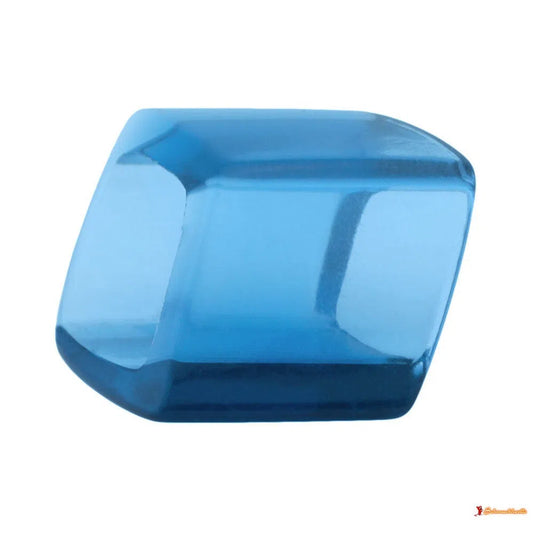 Tuchring 45x36x18mm Sechseck blau-transparent glänzend Kunststoff-Tuchringe Modeschmuck-Schmuckhoelle.com