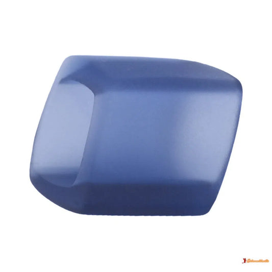 Tuchring 45x36x18mm Sechseck mittelblau-transparent matt Kunststoff-Tuchringe Modeschmuck-Schmuckhoelle.com