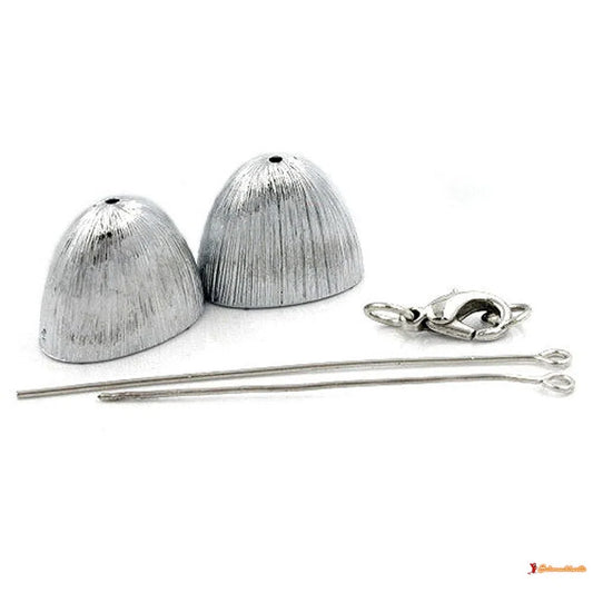 Verschluß-Set groß altsilber-Bänder Zubehör-Schmuckhoelle.com